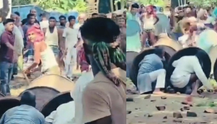 কোরবানির মাংস ভাগাভাগির বিতর্কে ঈদের নামাজ বাদ দিয়ে সংঘর্ষ